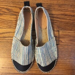 LOFT Ann Taylor woven cap toe espadrille flats